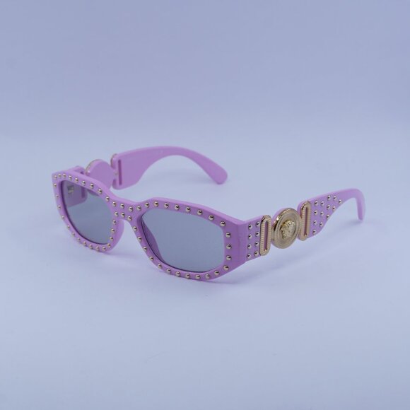 Versace VE4361 539687  Sunglasses Pink/Gold Oval Frame, Grey Lenses - Picture 1 of 12